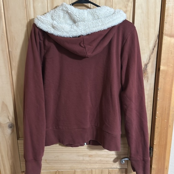 Aeropostale Brown and White Teddy Jacket Cozy and Stylish - Picture 4 of 7